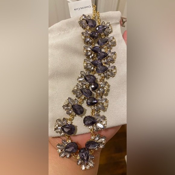 Charter Club Gold Tone Purple Necklace - Picture 3 of 4